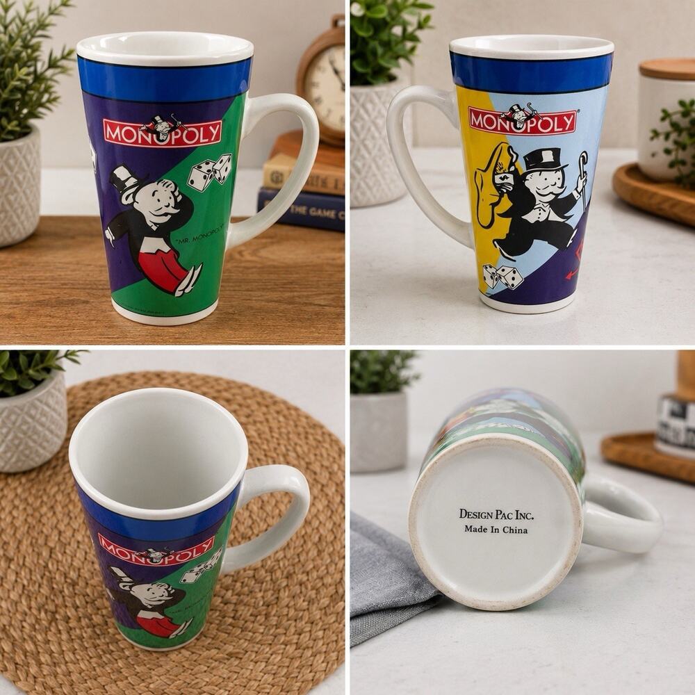 Monopoly Mr. Monopoly Tall Ceramic Coffee Mug Design Pac Inc. Multicolor